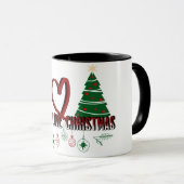 Mug Peace Love Christmas (Devant droit)