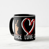 Mug Peace Love Christmas (Devant gauche)