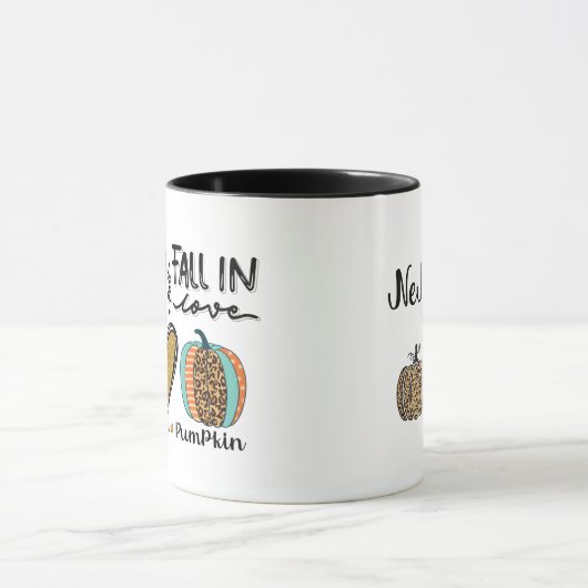 Mug Peace Love Citrouille Fall Vibes Deux tons (Centre)
