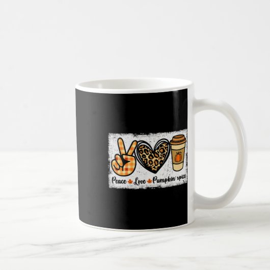 Mug Peace Love Citrouille Spice (Droite)