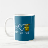 Mug Peace Love Ckles Retro Jar Of Sliced Ckles Funny F (Gauche)