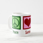 Mug Peace Love Corgis Cute Pembroke Welsh Corgi (Devant gauche)