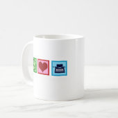 Mug Peace Love Court Reporting (Devant gauche)