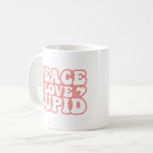 Mug Peace Love Cupid Valentine's Day (Devant gauche)