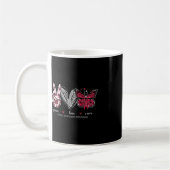 Mug Peace Love Cure Cerveau Aneurysme Guerrier Bourgog (Gauche)