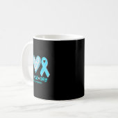 Mug Peace Love Cure Diabetes Sensibilisation Cadeau (Devant gauche)