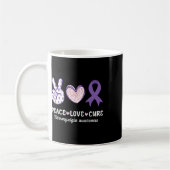 Mug Peace Love Cure Fibromyalgie Mois de sensibilisati (Gauche)