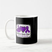 Mug Peace Love Cure Fibromyalgie Sensibilisation Ribb (Gauche)
