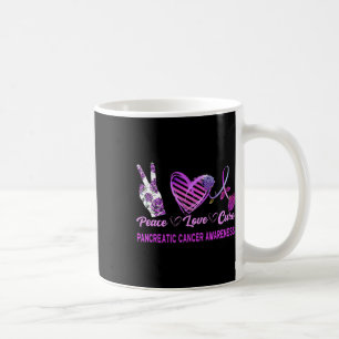 Mug Peace Love Cure Pancréatic Cancer Sensibilisation