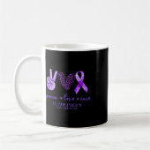 Mug Peace Love Cure Ribbon Leopard Heimerheimer Cervea (Gauche)