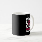 Mug Peace Love Cure Sickle Cell Awareness 1 (Devant droit)