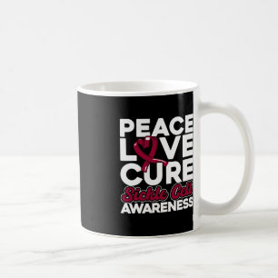 Mug Peace Love Cure Sickle Cell Awareness 1