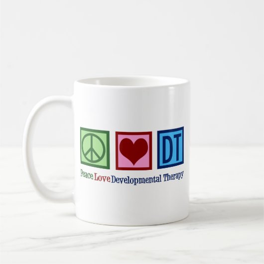 Mug Peace Love Developmental Therapy (Gauche)
