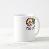 Mug Peace Love Enseignant Leopard Retour À L'École 20 (Devant droit)