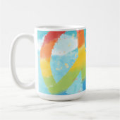 Mug Peace Love Equality avec Rainbow Peace Symbole (Gauche)