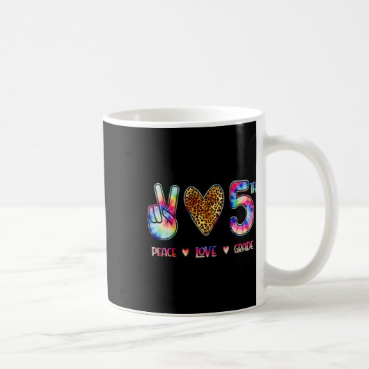 Mug Peace Love Fifth Grade Squad Back To School Gift  (Droite)