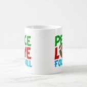 Mug Peace Love Football (Centre)