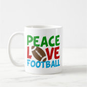 Mug Peace Love Football (Gauche)