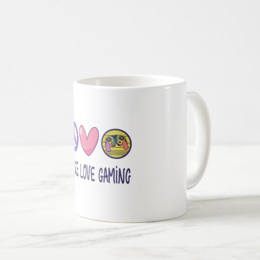 Mug Peace Love Gaming (Devant droit)