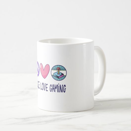 Mug Peace Love Gaming (Devant droit)