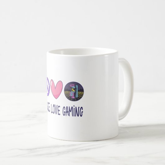 Mug Peace Love Gaming (Devant droit)
