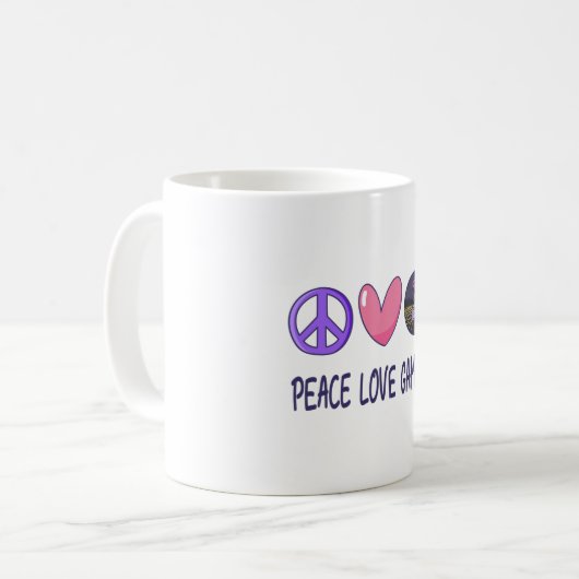 Mug Peace Love Gaming (Devant gauche)