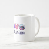 Mug Peace Love Gaming (Devant droit)