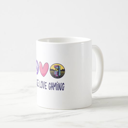 Mug Peace Love Gaming (Devant droit)