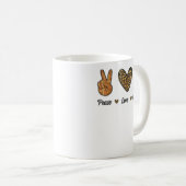 Mug Peace Love Goldendoodle Leopard Lover Animaux de c (Devant droit)
