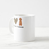 Mug Peace Love Goldendoodle Leopard Lover Animaux de c (Devant gauche)