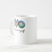 Mug Peace Love Golf Tie Dye Cute Golf Amateurs (Devant gauche)