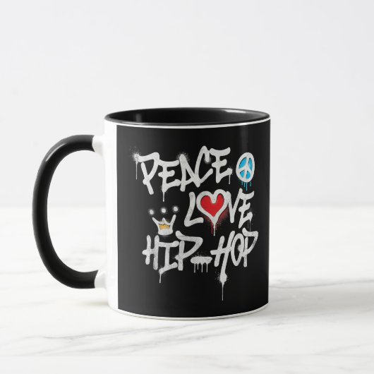Mug Peace Love Hip hop Dancing (Gauche)