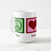 Mug Peace Love Hippopotame (Devant gauche)