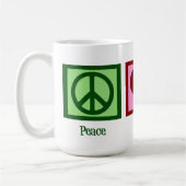 Mug Peace Love Hippopotame (Gauche)