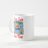 Mug Peace Love Jazz Fest ajouter un texte (Devant gauche)