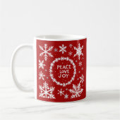 Mug Peace Love Joy Festive de Noël (Gauche)