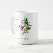 Mug Peace Love Joy Holly Berry Holiday (Devant gauche)