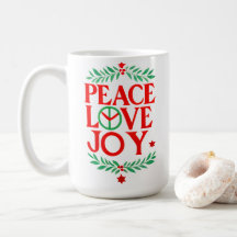Peace Love Joy Noël Festive Holiday