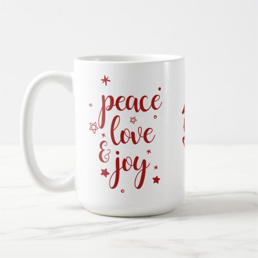 Mug Peace Love Joy Reindeer (Gauche)