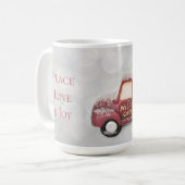 Mug Peace Love & Joy Toy Camion Joyeux Noël (Devant gauche)