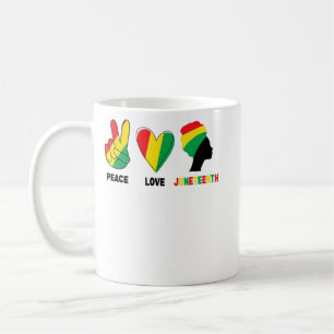 Mug Peace Love Junetdix Pride Black Girl Black Queen