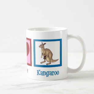 Mug Peace Love Kangaroo