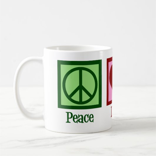 Mug Peace Love Lacrosse (Gauche)