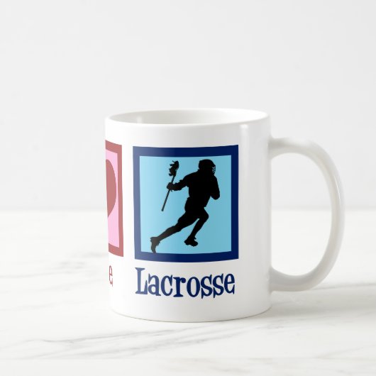 Mug Peace Love Lacrosse (Droite)