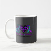 Mug Peace Love Life Suicide Awareness Womens Semi Colo (Gauche)