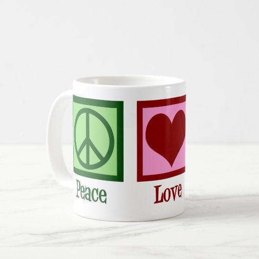 Mug Peace Love Mail (Devant gauche)