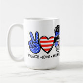 Mug Peace Love Maman Life (Gauche)