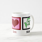 Mug Peace Love Math (Devant droit)