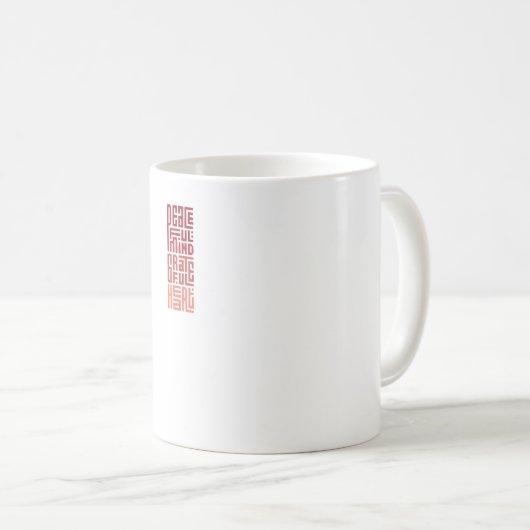 Mug peace love mind create soul heart (Devant droit)