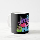 Mug Peace Love Music Gypsy Hippy (Devant gauche)